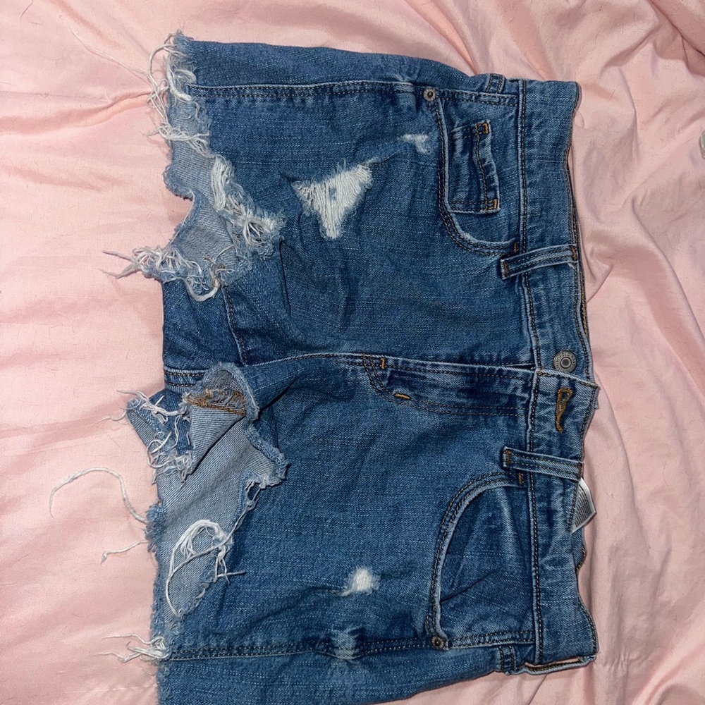 Old Navy Frayed Blue Denim Shorts